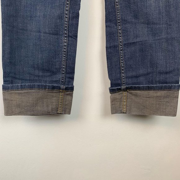 MICHAEL‎ KORS Cuffed Jeans w/ Gold Accent Buckle Sz 14 - Picture 4 of 12